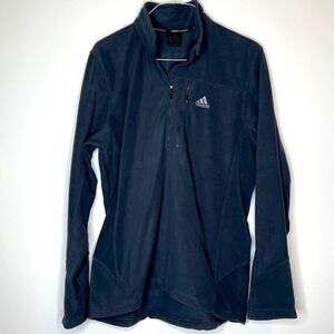 XL Adidas Black 1/4‎ Zip Fleece Top
